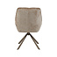 Label51 Eetkamerstoel Reims - Taupe - Haga - Brons Metalen Frame