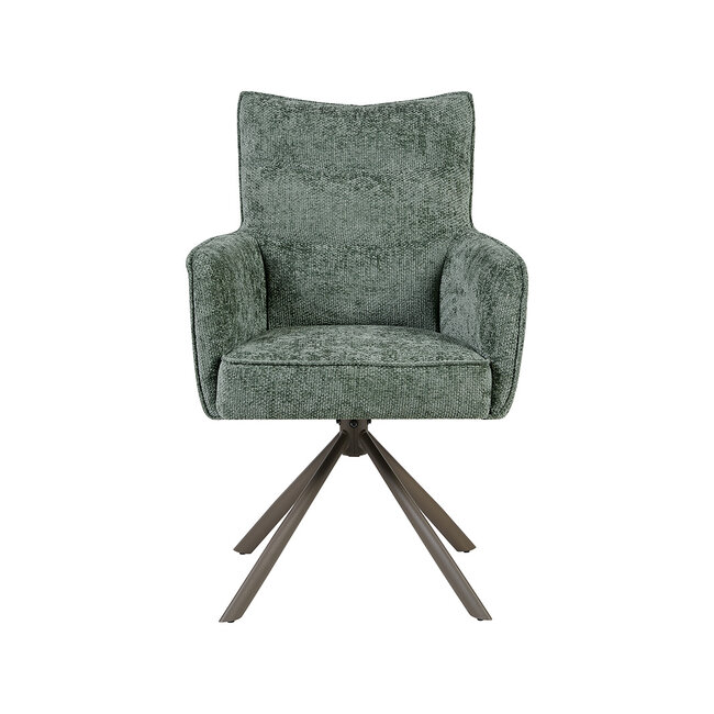 Label51 Eetkamerstoel Dubai - Hunter - Haga - Brons Metalen Frame