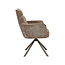 Label51 Eetkamerstoel Dubai - Taupe - Haga - Brons Metalen Frame