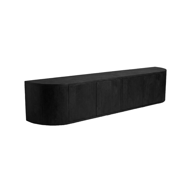 Label51 Tv-meubel Saya - Zwart - Mangohout - 190 cm