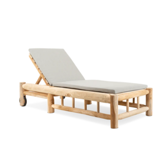 Benoa Ligstoel met Wielen Barney Teak