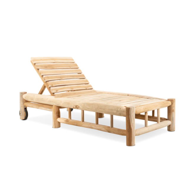 Benoa Ligstoel met Wielen Barney Teak