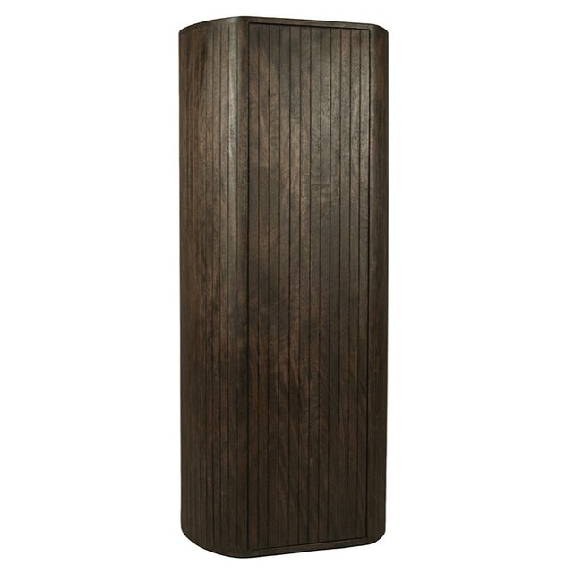 Label51 Bergkast Miya - Espresso - Mangohout - 140 cm hoog - Linksdraaiend