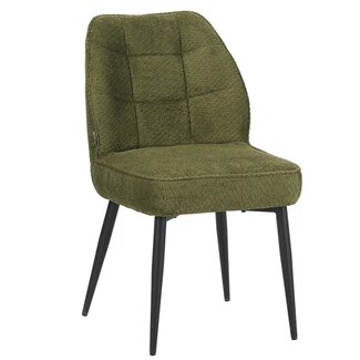 Label51 Eetkamerstoel Liam - Hunter - Egon - Zwart Metalen Frame