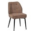 Label51 Eetkamerstoel Liam - Taupe - Egon - Zwart Metalen Frame