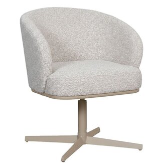Label51 Eetkamerstoel Cannes - Naturel - Boucle - Taupe Metalen Frame