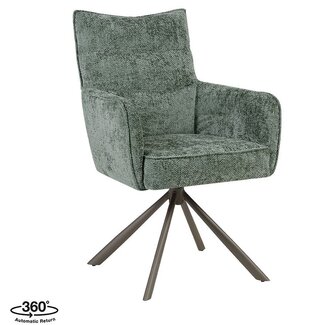 Label51 Eetkamerstoel Dubai - Hunter - Haga - Brons Metalen Frame