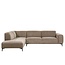 Label51 Hoekbank Merido - Taupe - Raven - Links Voorstaand