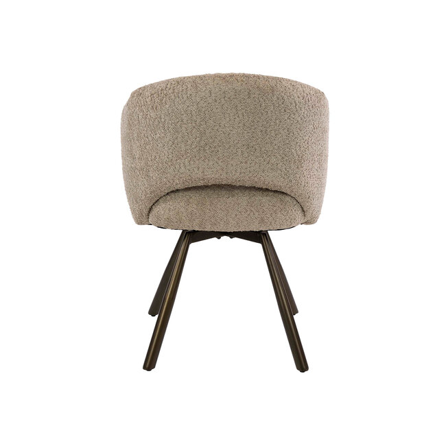 WoonStijl Armstoel Salon Cross draaibaar Cargo zand-bruin