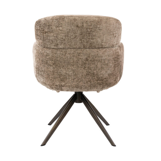 WoonStijl Armstoel Flex draaibaar Hoven champagne-bruin