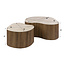 WoonStijl Salontafel Ceramo medio set van 2 keramiek travertin