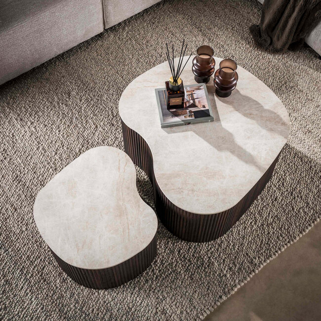 WoonStijl Salontafel Ceramo medio set van 2 keramiek Taj Mahal