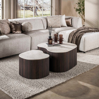 WoonStijl Salontafel Ceramo medio set van 2 keramiek Taj Mahal