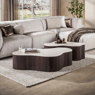 WoonStijl Salontafel Ceramo grande set van 2 Taj Mahal