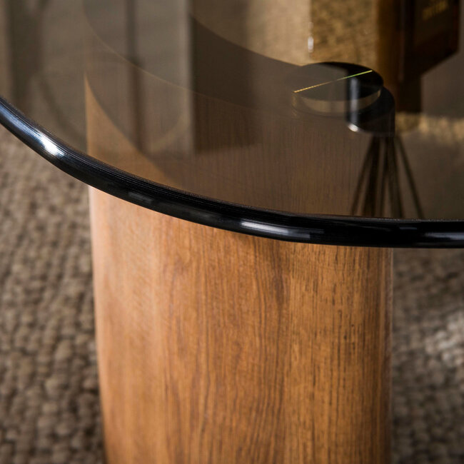 WoonStijl Salontafel Tinto organisch 130cm Brons glas