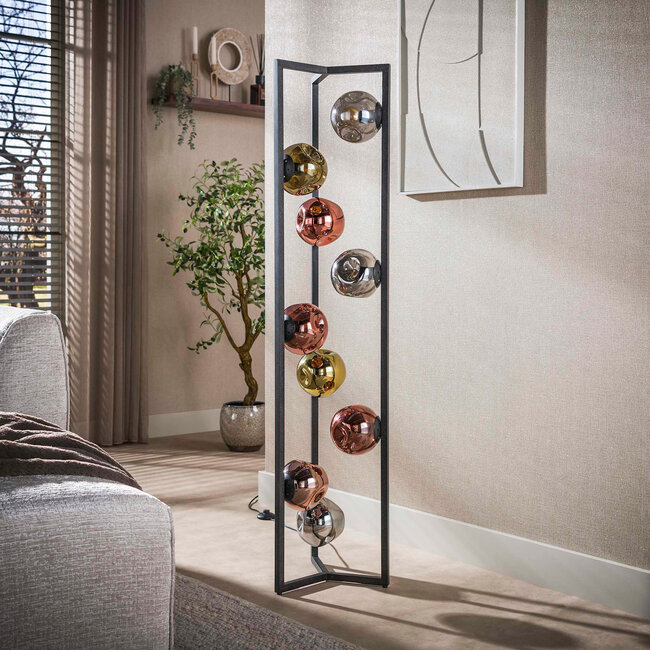 WoonStijl Vloerlamp Stellar 9-lichts Artic zwart