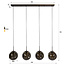 WoonStijl Hanglamp 4L stellar Sienna bruin