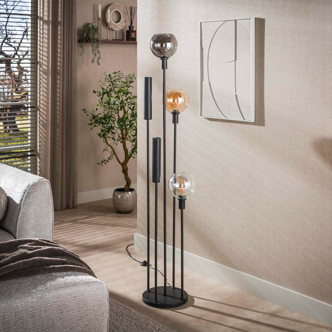 WoonStijl Vloerlamp Sfera Tricolore 5-lichts Artic zwart