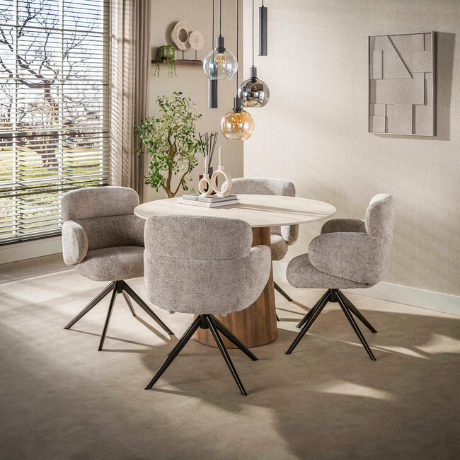 WoonStijl Hanglamp Sfera Tricolore getrapt 5-lichts Artic zwart