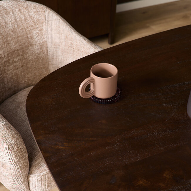 Starfurn Eettafel Madison Brown | 160 cm | Deens Ovaal | Poot Sand