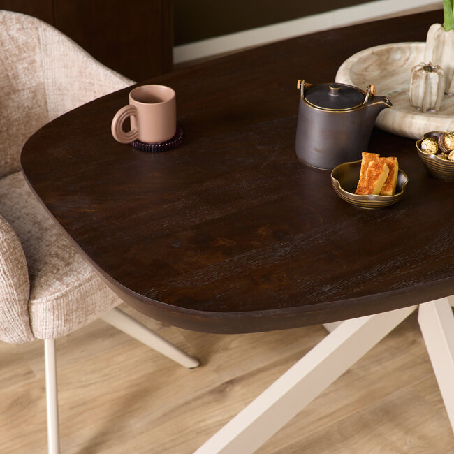 Starfurn Eettafel Madison Brown | 280 cm | Deens Ovaal | Poot Sand