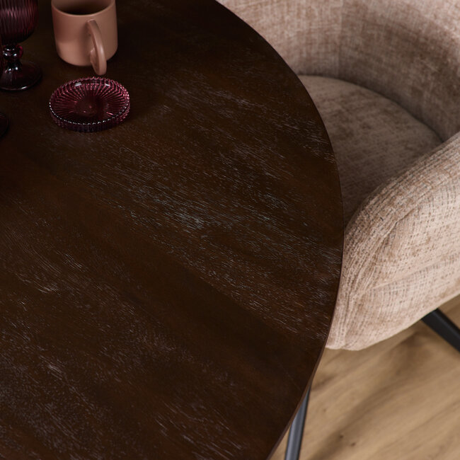 Starfurn Eettafel Madison Brown | 150 cm | Poot Black