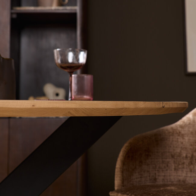 Starfurn Eiken eettafel Ferris | Rond 110 cm | Naturel