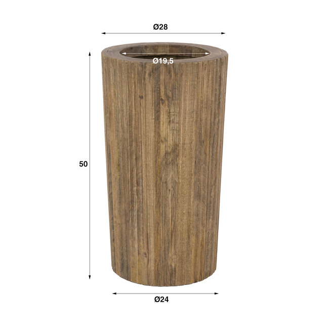 WoonStijl Paraplubak Wave flared mango zand