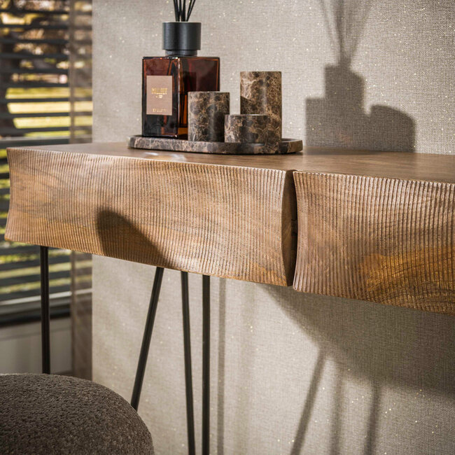 WoonStijl Hal-/kaptafel Ocean 2 lades mango zand
