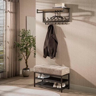 WoonStijl Schoenenbank Terra 85cm Drift bruin