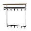 WoonStijl Kapstok Bruno hoog 2x6 haken Drift bruin