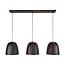 WoonStijl Hanglamp Nova 3-lichts Smoked bruin