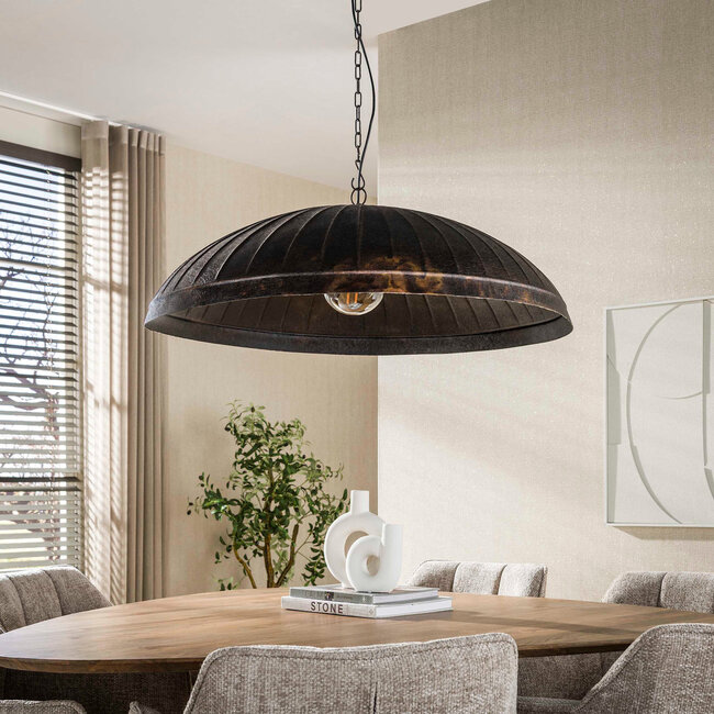 WoonStijl Hanglamp Guard 1-lichts Ø90cm  Smoked bruin