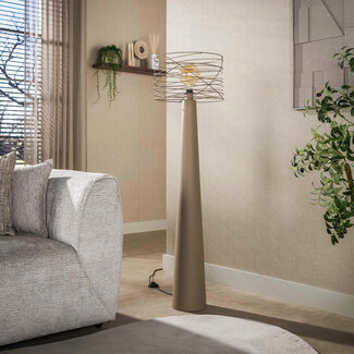 WoonStijl Vloerlamp Curl 1-lichts Urban beige