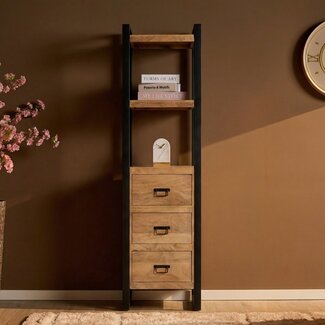 Starfurn Boekenkast Britt | 55 cm | drie lades