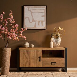 Starfurn Tv meubel Britt | 110 cm | met deur, lade en open vak