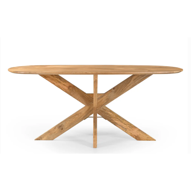 Benoa Eettafel Deens Ovaal Runa met Houten Onderstel 200