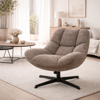 Nijwie Chuck draaifauteuil 360 + rock system cremona fur 24