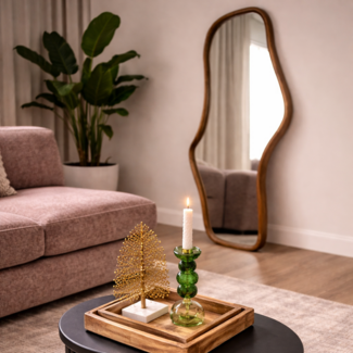 Nijwie Spiegel Woody Wavy Smooth naturel 160 cm