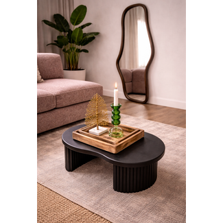 Nijwie Spiegel Woody Wavy Smooth walnoot 160 cm