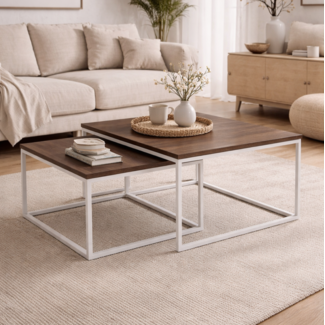 Nijwie Jamaica salontafel, vierkant, set van 2 - Welcome Home Collection