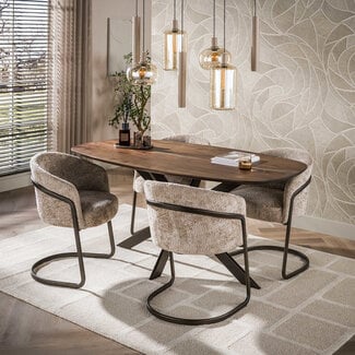 WoonStijl Eetkamertafel 150 Arhus solid bruin