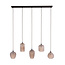 WoonStijl Hanglamp Altura 5-lichts Sienna bruin-frosted