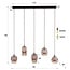 WoonStijl Hanglamp Altura 5-lichts Sienna bruin-frosted