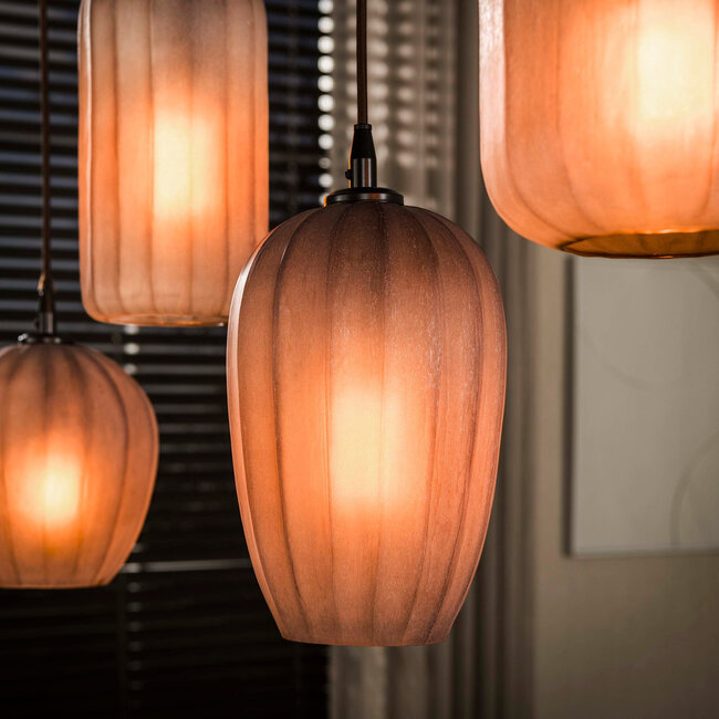 WoonStijl Hanglamp Altura 5-lichts Sienna bruin-frosted