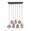 WoonStijl Hanglamp Altura 4+3-lichts Sienna bruin-frosted