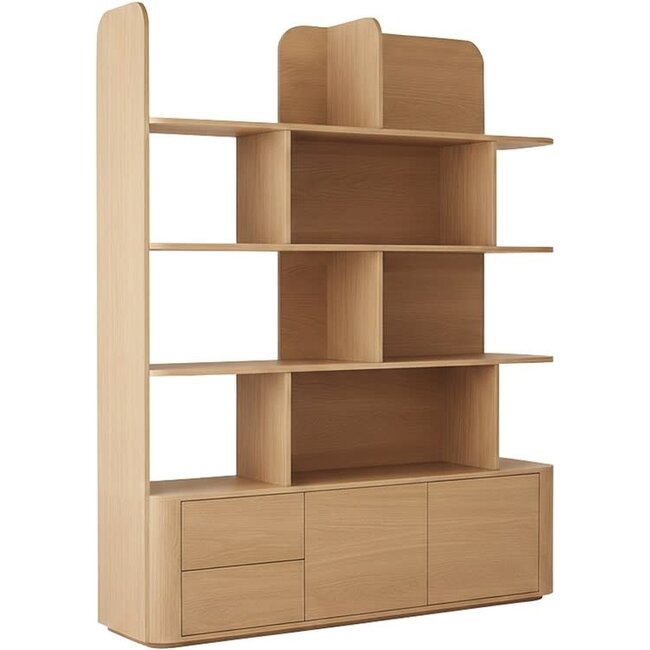 Nijwie Rovaniemi wandkast 140 met 2 deuren en 2 lades, Naturel eiken