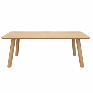 Nijwie Salo eetkamertafel 200, langwerpig met ronde hoeken, Naturel eiken