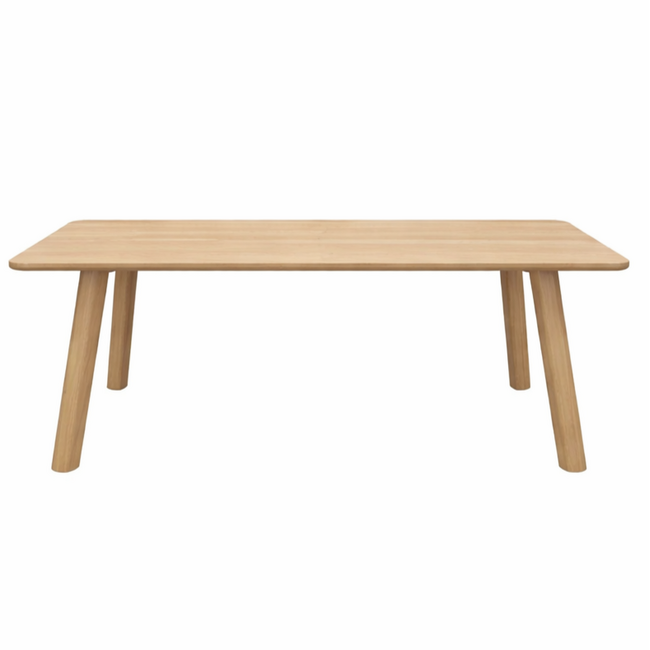 Nijwie Salo eetkamertafel 200, langwerpig met ronde hoeken, Naturel eiken