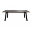 Nijwie Salo eetkamertafel 180, langwerpig met ronde hoeken, Zwart eiken